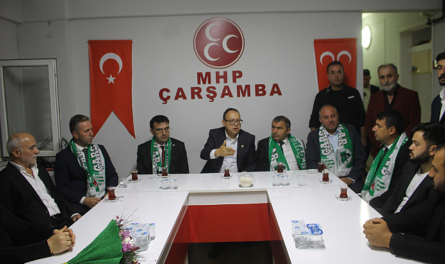 MHP Samsun Milletvekili Topsakal ve İl Başkanı Mucur Çarşamba'da