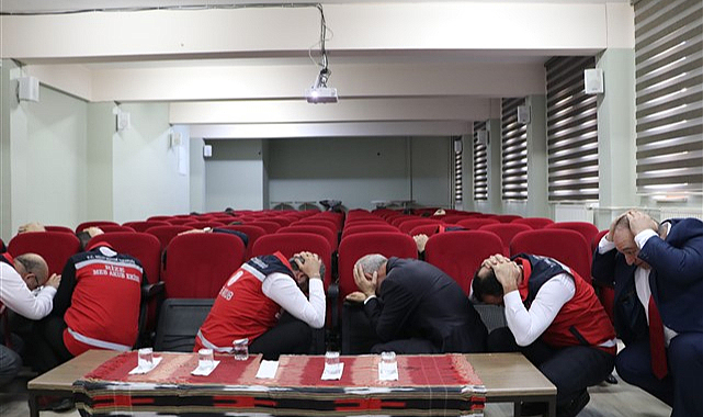 Rize'de afet tatbikatı