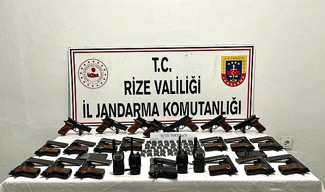 Rize'de jandarmadan silah kaçakçılığı operasyonu! 2 gözaltı