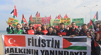 Samsun'da Büyük Filistin Yürüyüşü