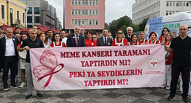 Samsun'da "Meme Kanseri Farkındalık Ayı" yürüyüşü