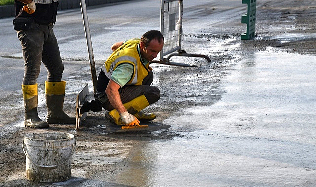 Samsun’da sanayi bölgelerine beton yol