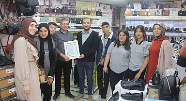 Samsun Havza'da öğrencilerden esnafa anlamlı hediye