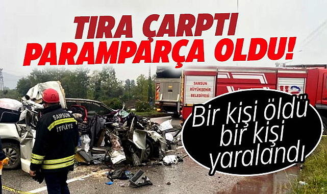 Samsun Terme'de tıra arkadan çarpan pikapta Kübra Önal hayatını kaybetti