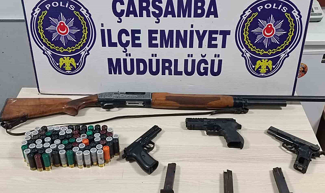 Samsun'da sosyal medyada silahla ateş açma görüntüsü paylaştı yakalandı