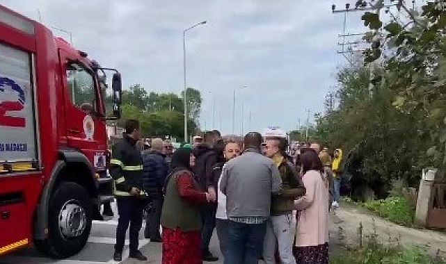 Samsun Terme'de kaza sonrası gergin anlar!