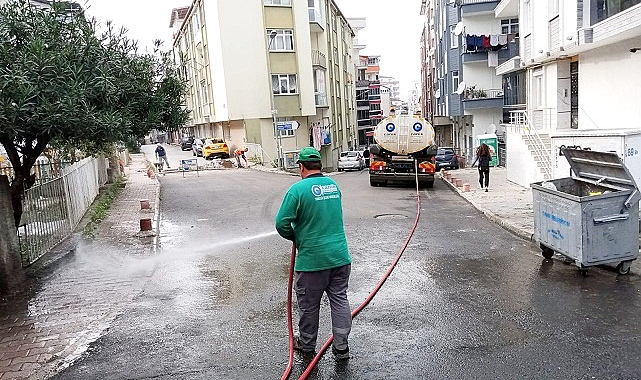 Canik'te hummalı temizlik çalışmaları sürüyor