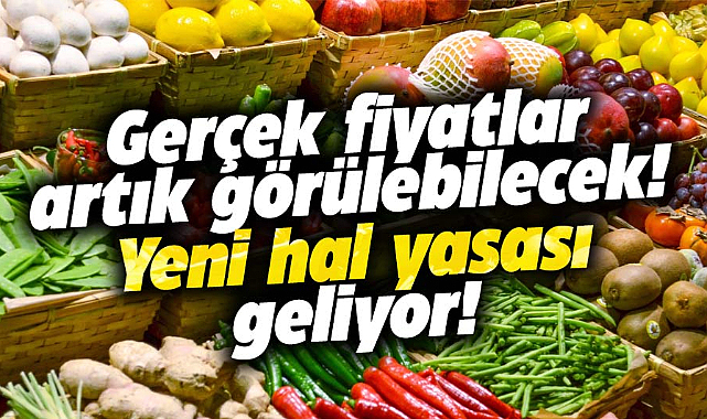 Gerçek fiyatlar artık görülebilecek! Yeni hal yasası geliyor!