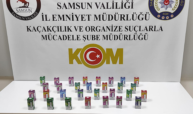 İlkadım'da 30 kaçak elektronik sigara yakalandı