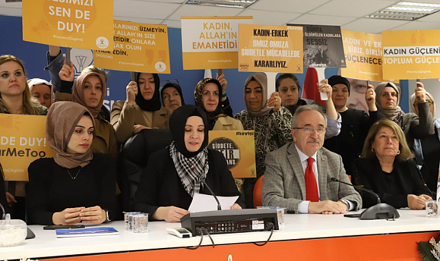 Samsun'da AK Parti 'Kadına Şiddete Hayır' dedi