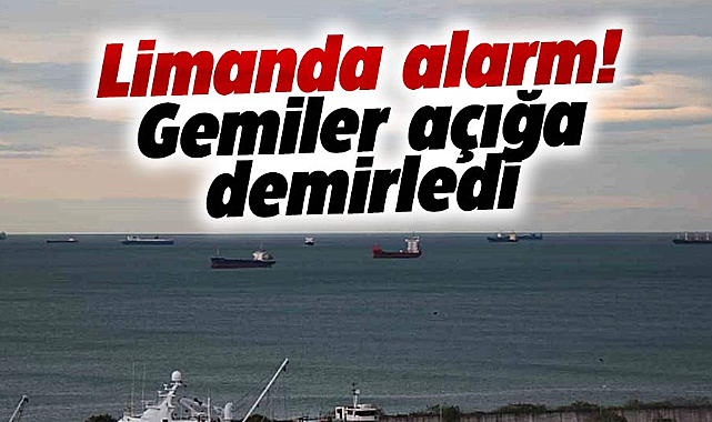 Samsun'da gemiler açığa demirledi, liman boş kaldı