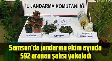 Samsun'da jandarma ekim ayında 592 aranan şahsı yakaladı