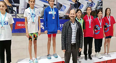 Samsun'da kulaçlar madalyaya atıldı