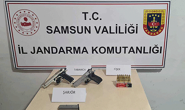 Samsun'da sosyal medyadan silahlı paylaşımlar yapan iki şahıs yakalandı