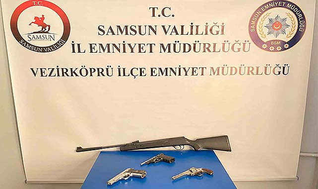Vezirköprü'de ruhsatsız silah ele geçirildi!