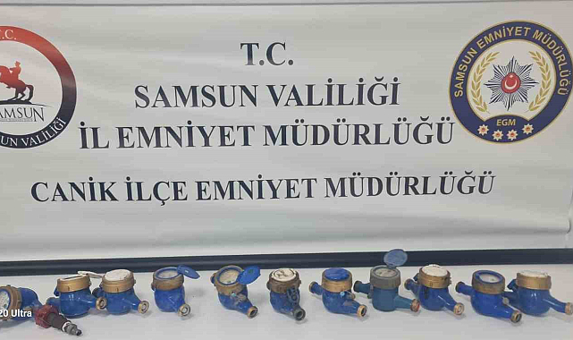 Samsun'un Canik ilçesinde 12 su saati çalan 2 kişi yakalandı