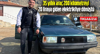 35 yıllık araç 200 kilometreyi 20 liraya giden elektrikliye dönüştü
