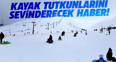 Akdağ Kayak Merkezi'nde kar kalınlığı 20 santimetreye ulaştı