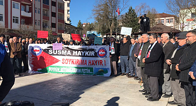 Asarcık'ta Filistin'e destek yürüyüşüne büyük katılım