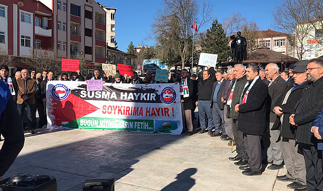 Asarcık'ta Filistin'e destek yürüyüşüne büyük katılım