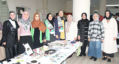 Bafra'da Filistin'e destek için hayır çarşısı