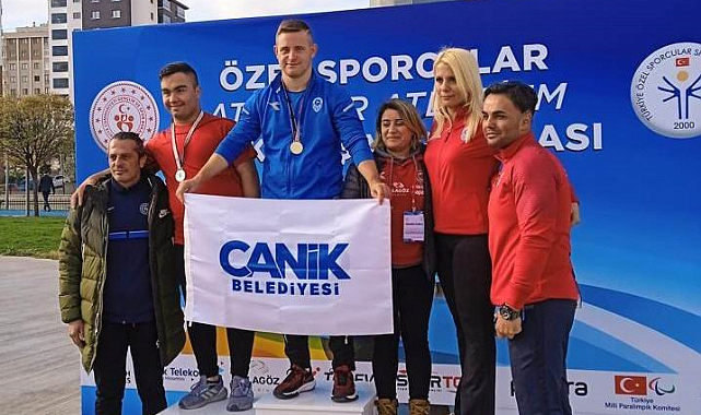 Canikli sporcu Ali Topaloğlu disk atmada Türkiye rekoru kırdı
