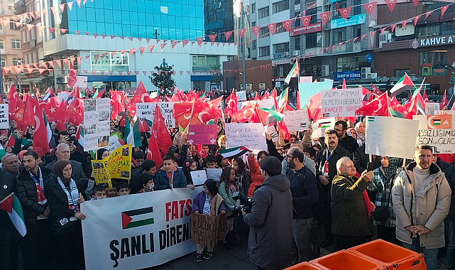 Fatsa'da Büyük Filistin yürüyüşü düzenlendi