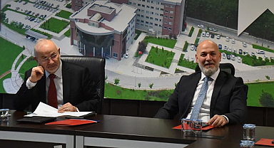 Hakan Karaduman, OMÜ Rektörü Yavuz Ünal'ı ziyaret etti