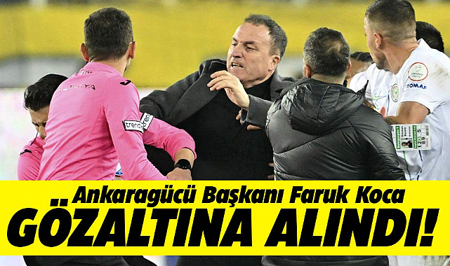 Hakem Halil Umut Meler'e yumruk atan Faruk Koca gözaltına alındı