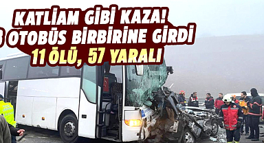 Katliam gibi kaza! 3 otobüs birbirine girdi, 11 ölü, 57 yaralı