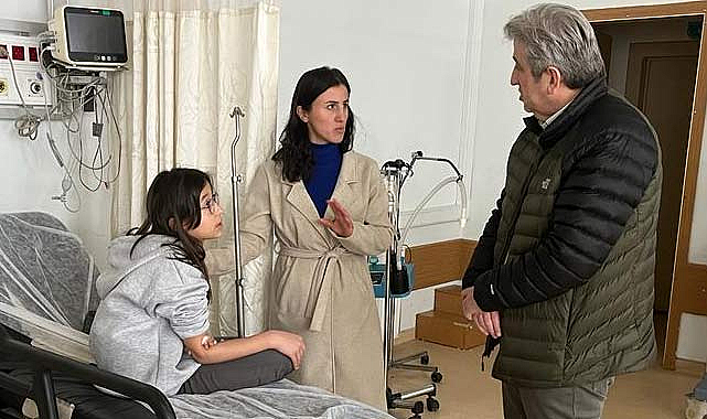 Murat Çan, tavan sıvası düşmesi sonucu yaralanan öğrencileri ziyaret etti