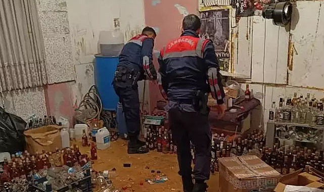 Piyasa değeri 1 milyon TL olan kaçak içki ele geçirildi