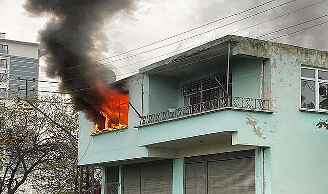 Samsun Canik'te elektrikli battaniye yangını!
