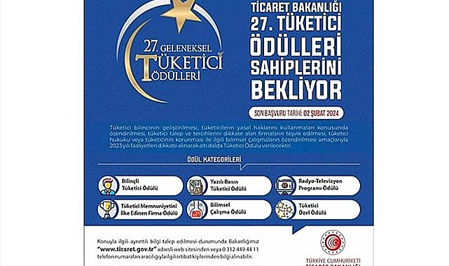 Samsun'da 27. Tüketici Ödülleri başvuruları başladı