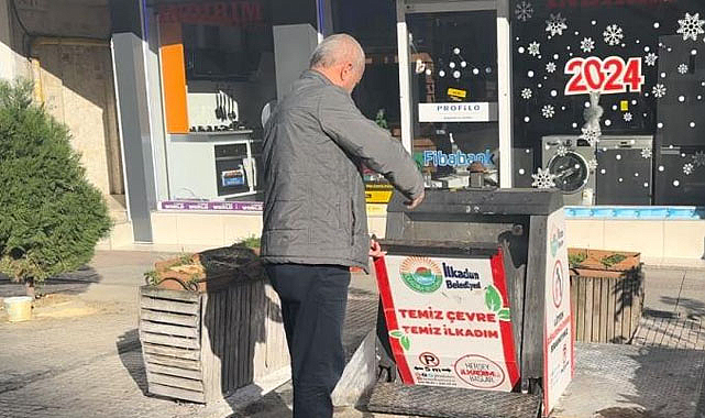 Samsun'da çöp konteyneri yandı