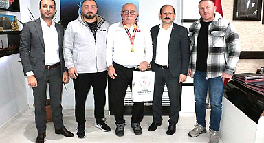 Samsun'da Feyzullah Dereci Dünya şampiyonunu ağırladı