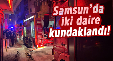 Samsun’da iki daire kundaklandı! Evler kullanılmaz halde