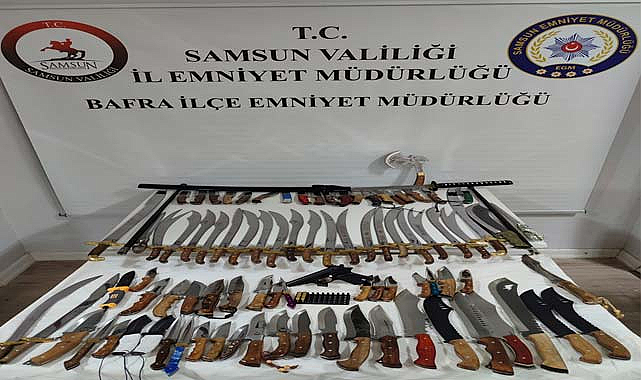 Samsun'da internet üzerinden bıçak satan şahsın evine operasyon!