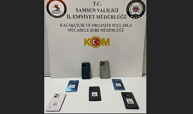 Samsun'da kaçak cep telefonu operasyonu! 3 şüpheli yakalandı