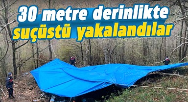 Samsun'da 30 metre derinlikte suçüstü yakalandılar