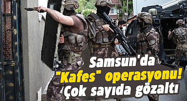 Samsun'da "Kafes" operasyonu! Çok sayıda gözaltı