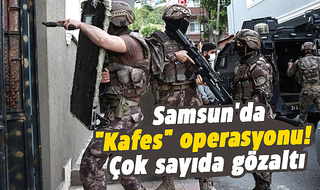 Samsun'da "Kafes" operasyonu! Çok sayıda gözaltı