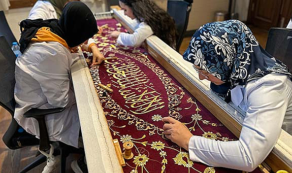 Samsun'da Mihrimah Sultan'ın puşidesi ilmek ilmek işleniyor