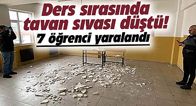 Samsun'da okulda tavan sıvası düştü: 7 öğrenci yaralı