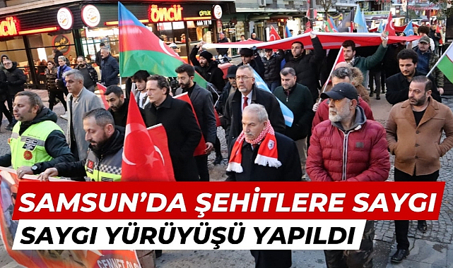 Samsun'da Şehitlere Saygı Yürüyüşü yapıldı
