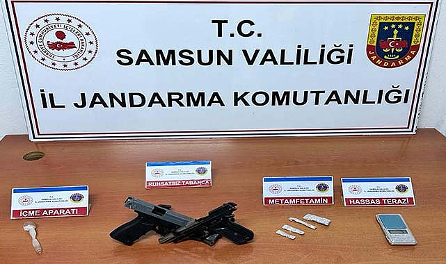 Samsun’da şüpheli hareketler yapan iki kişi yakayı ele verdi
