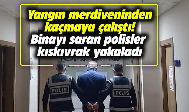 Samsun'da yangın merdiveninden kaçan zehir taciri kıskıvrak yakalandı!