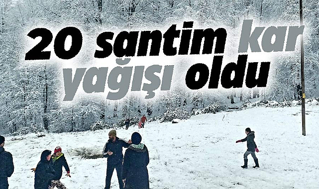 Samsun'un yüksek kesimlerine kar keyfi