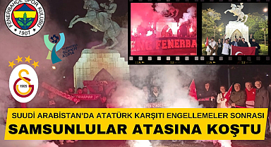 Samsunlular Süper Kupa iptali sonrası Atatürk Anıtı'na koştu