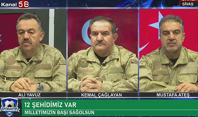 Sivas'ta üniformalı yayın yaptılar